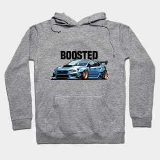 Subaru STI Car Art - Impreza WRX Boosted Widebody Modified JDM Car Hoodie